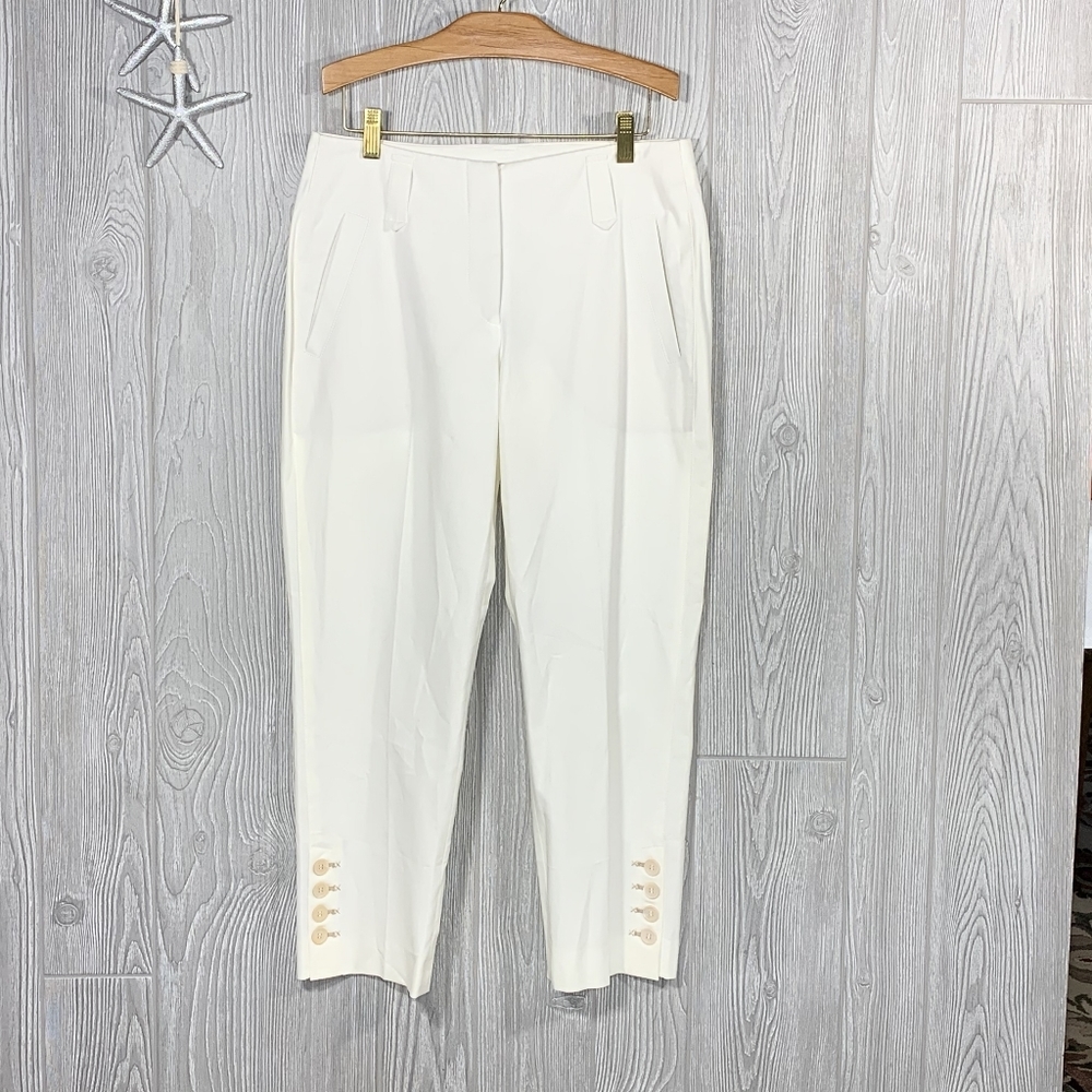 Brunello Cucinelli White Cotton Pants Size 6 — perfect for spring! 🌸